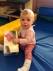 Iris leaving the baby pit to hang with the big girls, Amy, Olive & Mia. Gosh she looks too small to be standing! Her first official playdoh taste -yuck! Isn't it funny how everyone knows what it tastes like? Iris is starting to explore Playcentre.