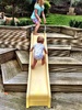Iriee Ann who is on a mission to explore! It took her seconds to get up the slide! I was amazed at her grip, then of course Olive had to do it. Iriee loves standing at the bath on either side which makes us a bit nervous.