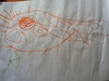 A while back when we had our live in guest Rosie the caterpillar, Olive drew some lovely pictures of what was happening. The first drawing was Rosie inside her green & gold cocoon, with leaves. The second was Rosie as a orange butterfly in a black cocoon with a green swan. Third was Rosie flying with her big orange wings and legs. Just magic.