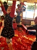 With s bag full of recycled parade poppies, it raining and the playground still a construction site, the kids and adults had ball!