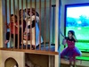 At kpc today we had a fairy help decorate the Christmas tree! Iris enjoyed passing the dropped ornaments up to olive. Iris really likes hanging with the big kids, loves being part of anything. The best play is always after session... Funny that.