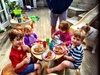 Olive had a lovely surprise when her Melbourne Aussie cousins came to meet her at kindy! Olive smile of surprise was priceless. Cousin Milla joined us later for dinner, by dinner olive was starting to become poorly...