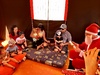 The annual friends Christmas party hosted this year by Nige and Lana. A fantastic day of sun, pizza, rotisserie beef ribs (amazing), water balloons, pink chalk and a barefoot Santa (Josh) that Olive was still pretty nervous about.