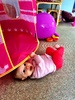 While big sister is away... Iris lets loose on all her presents!