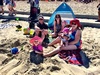 It was a scorcher! 33 degrees at home while we were cooling off at scorching bay. We both had a swim separately, Olive loved the sand and burying herself, 'sleeping bag for her legs' and Iris continued to escape the tent. Magic day.