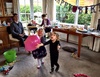 Next on the birthday bash weekend is Violet's third birthday! A nice and relaxing family affair. Olive had so much fun with the Anna and Elsa balloon. Pity it flew out of the car when we were on our way home from the next party! Olive was a little devastated.