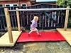 Karori Playcentre has slowly been doing up the playground, which is looking great! Still lots to do! First time Olive really got into exploring it, loved the hilly slide. She was buzzing around trying everything!
