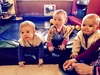 Iris, Scarlett and another Olive! Nice to see Iris being interested in other babies, mainly eyes and pulling hair (poor things!) and exploring yet more doors. She loves placing items, closing them in, reopening to discover they are still there! Loves doors, crawling with just about anything in her mouth, pushing anything along the floor and watching clothes drop over and over again.