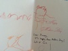 A lovely wake up with Olive so excited to tell me what was on the card and book before I opened it. The card is a treasure. Iris on the left, mummy with lipstick & hair on the right and signed 'o' & 'i' at the bottom. Lovely day with both sets of families.