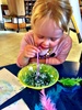 Olive really got into bubble pictures at playcentre today and Iriee was happy to just be at the table with a straw. A lot more independent play from olive today which was great to see.