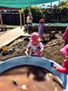 A lovely sunny day, a great day for water play at kpc. Olive made a angel from pegs and fabric and got involved in the volcano and making potions in the mud puddle. Iris enjoyed the water so much so climbed in! At the end olive dressed up as an elephant, packed a suitcase and was off to Auckland!