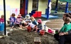 On Monday's while olive is at kindy, Iris and I head off to kpc. Iris enjoyed the sandpit and the rivers and just hanging with the big girls.