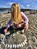 At last the beach! I can feel summer in my wings! Olive pulled off shoes & socks the first opportunity she got and we had fun collecting things for our crab castle (daddy found it) Iris was 'so busy' exploring on her own with a few complaints after getting sand in her fingers. She was so interested in the crab she pulled it's shell off. (But easily fixed) even managed to start the vege patch today!