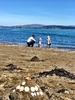 A stunning long weekend spent relaxing with family. It feels like we haven't relaxed for ages! A lunch with great Aunty Jenny & Colin, & Aunty Lauren with relaxing in the afternoon. Next day we enjoyed days bay with pizza, nan & grandad on the beach and were impressed by olive's confidence as she picked up a dead crab! Gave it a sandy bed, and had lots of fun in the water. Iris loved the water as well, a complete change of clothes for both, it was warm enough to swim after all!