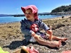 A stunning long weekend spent relaxing with family. It feels like we haven't relaxed for ages! A lunch with great Aunty Jenny & Colin, & Aunty Lauren with relaxing in the afternoon. Next day we enjoyed days bay with pizza, nan & grandad on the beach and were impressed by olive's confidence as she picked up a dead crab! Gave it a sandy bed, and had lots of fun in the water. Iris loved the water as well, a complete change of clothes for both, it was warm enough to swim after all!