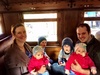 Daddy day! Everyone in the bed! An egg benie muffin in bed followed by a steam train ride and lunch. Train ride was a hit apart from it leaving the mums behind on the first trip!