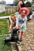 We wandered over the old railway bridge to Tauranga to visit the lovely Hairy Maclary statues and playground.