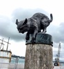 We wandered over the old railway bridge to Tauranga to visit the lovely Hairy Maclary statues and playground.