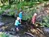 Eel spotting, bush walking and river traversing next to our campsite.