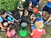 Dinner on night one followed by toasting mash mellows on the coal BBQ.