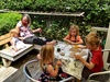 Birthday brunch for Granny on a very hot day at granny and poppas.