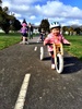 Iris got to test drive her new birthday bike, which she flew on!