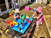 Water play table from the toy library. Summer is on it's way!?