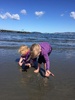 Sun and sand. A glorious day so we had f&c's on the beach.
