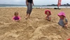 3 mermaids at the beach