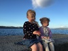 The grandies took the girls to the zoo on a cracker wellie day while I worked... We joined up for f&c's on the beach.