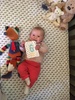 The jun boon is 6 months old! Two teeth, rolled both ways (only a few times) generally cherry little berry. Sleeping has gone down hill but it only improve! Right?! Not really sitting and havenâ€™t tired food yet, this week once we are over this cold and she can breath through her nose again.