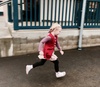 Big day! Oliveâ€™s first cross country run at school. She seemed to enjoy every minute of the 5 minute run.