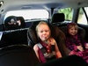 Thatâ€™s a relief. The three girls squeeze into the back of the car.