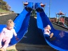 A cold but beautiful sunny day spent at the botanicals, 3 kids and we survived! Lucky we bumped into jo and the twins!! It is a joy to watch Oli and Iris have a ball together, timing sliding together, Oli is very caring of Iris, which makes it easier for mum! May it continue!