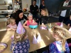 Violet turns 5 with party games, a smorgasbord of food for the little ones and the big ones and a rainbow cake.