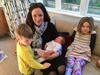 Aunty Jen, Violet and Jimmy come to meet our little Junebug.