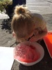 Iris getting used to being kpc without big sister. Bubble blowing art! Seems happy to play at times away from me.