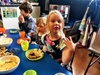 Daddy gets to take the girls to Hazel's 5th birthday party.