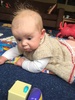 Happy birthday grandad! Juniper managed a bit of tummy time watching the truck and dribbling with her new teeth too.