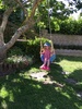 Action animal shot: the swing has been getting a hammering so Tom put up another one.