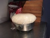 First try at sourdough pizza... a resounding success! Need a few tricks to get it working in our average oven though.