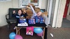 The good old girl guiding biscuits, sold by these two crazy kids!