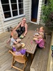 Juni has really come out of her shell, Aunty leece was in all evening. So lovely and warm and great to see the kiddies out the front in the treehouse and driveway!!!