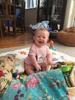 Juni is loving sitting and eating.