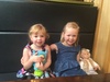 A family birthday dinner out at a restaurant! Lucky girl! It went surprisingly well! They all ate well and stayed in their seats for most of it!