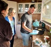 Dave produces his first loaf! We had sourdough lessons every day with a fresh loaf at breakfast all but one morning.