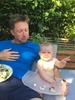Dinner alfresco. Outdoor couch is been awesome for our little Juni. Most nights iris is overtired and very hard to get off to bed, attempting to slowly move out of room.