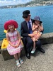 Nan day! The girls and Nan met Grandad for lunch on the waterfront. While mummy and Juni hung at home, mostly picking stuff out of her basket sitting! I even managed to sew a skirt with fabric I bought two years ago! New Years resolution : sew more skirts!