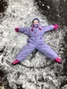 With blizzard conditions at the top we found a patch of road snow for the kids to play on. Which they loved!