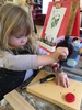 After a weekend of ikea building furniture, iris who is always up drill action, was quite independent and persevered with drilling in a screw. It worked. It worked.